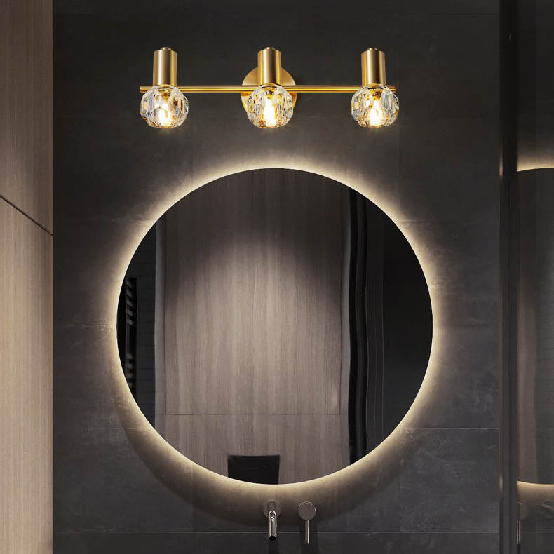 LumiBrill Crystal Wandlampe | Luxus Design | Messing & Kristall | Badezimmer-Beleuchtung