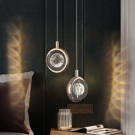 LuminSphere LED Pendelleuchte | Aluminium-Kristall-Design | Modern & Minimalistisch | Für Schlafzimmer & Esszimmer