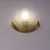 Lumova Muschel-Wandleuchte | Art Déco Design | Glas & Messing | Schlafzimmerbeleuchtung