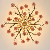 LustraRose Elegance | Keramik Kristall Kronleuchter | 6/7/8-flammig | Luxuriöse Beleuchtung