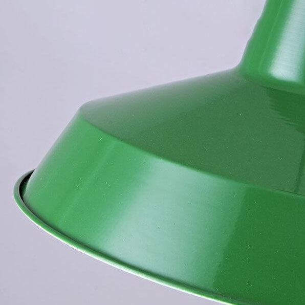 RetroDome Industrielle Vintage Pendelleuchte | Grünes Eisen-Kuppeldesign | Einzellicht | Rustikale Deckenbeleuchtung