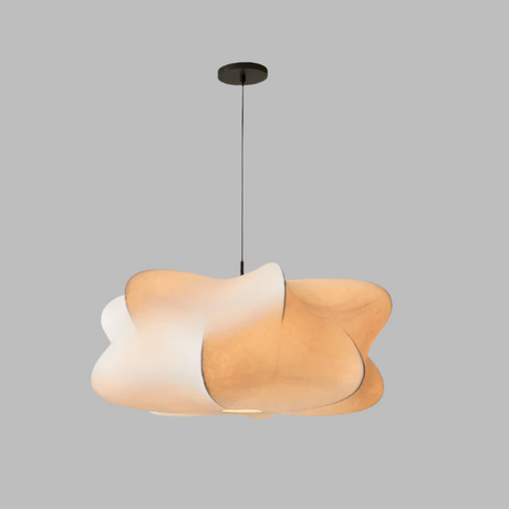 SilkSphere Japanische Pendelleuchte aus Seide | Wabi Sabi Design | Elegante Beleuchtung für Wohn- & Schlafzimmer