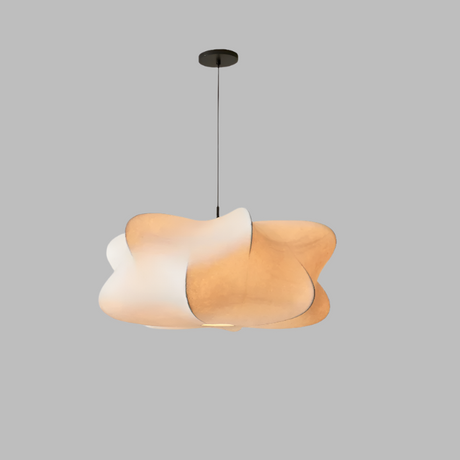 SilkAura Wabi-Sabi Pendelleuchte aus Seide | Elegantes Design | Dimmbares Licht | Ideal für Esszimmer & Wohnzimmer