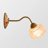 Floribella Vintage Kupfer Blume Petal Glas Wandleuchte | Elegantes Design | Stilvolle Beleuchtung für Zuhause
