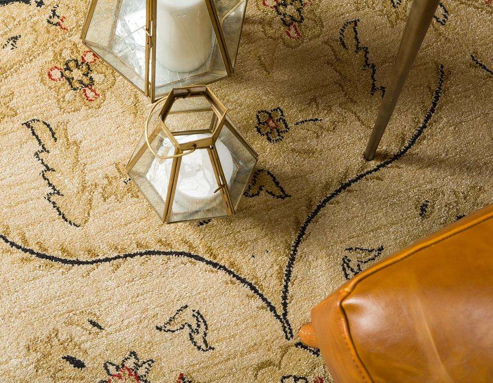 Velouris Luxuriöser Vintage-Teppich | Klassisches Design | Perfekt für Wohnzimmer & Esszimmer