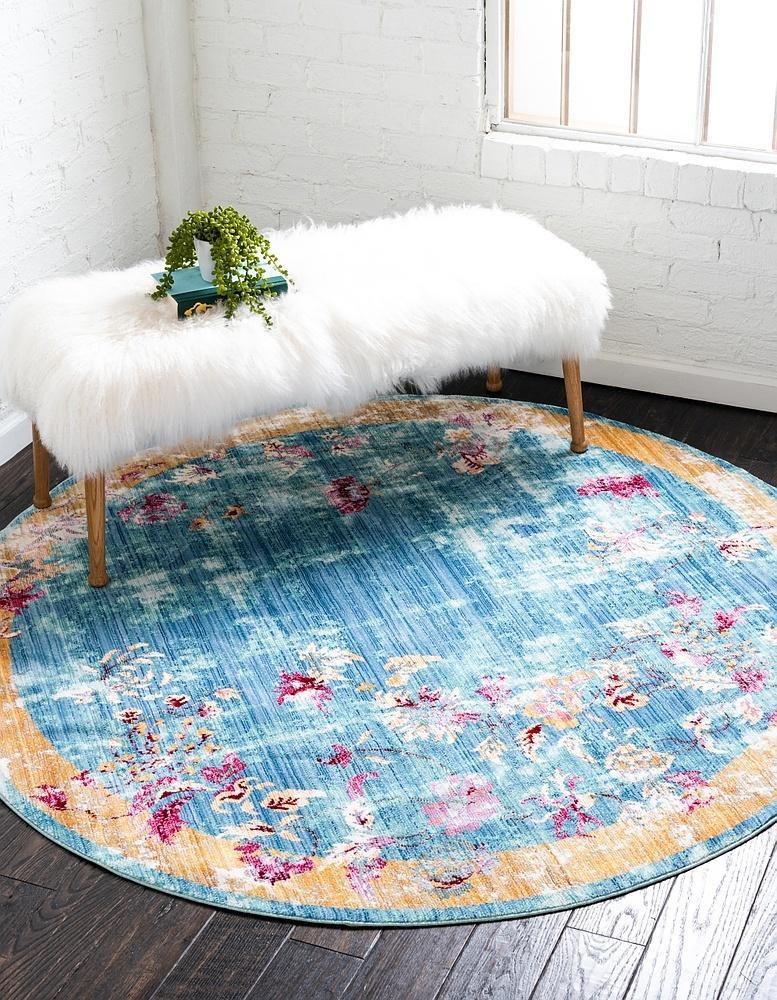 Floravana Vintage Teppich mit Blumenmuster | Eleganter Stil | Weich & Strapazierfähig | Perfekt für Wohnzimmer & Schlafzimmer