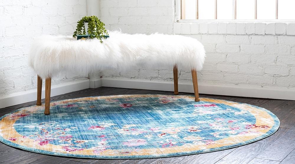 Floravana Vintage Teppich mit Blumenmuster | Eleganter Stil | Weich & Strapazierfähig | Perfekt für Wohnzimmer & Schlafzimmer