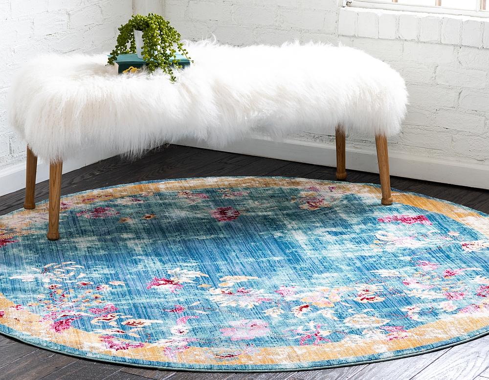 Floravana Vintage Teppich mit Blumenmuster | Eleganter Stil | Weich & Strapazierfähig | Perfekt für Wohnzimmer & Schlafzimmer