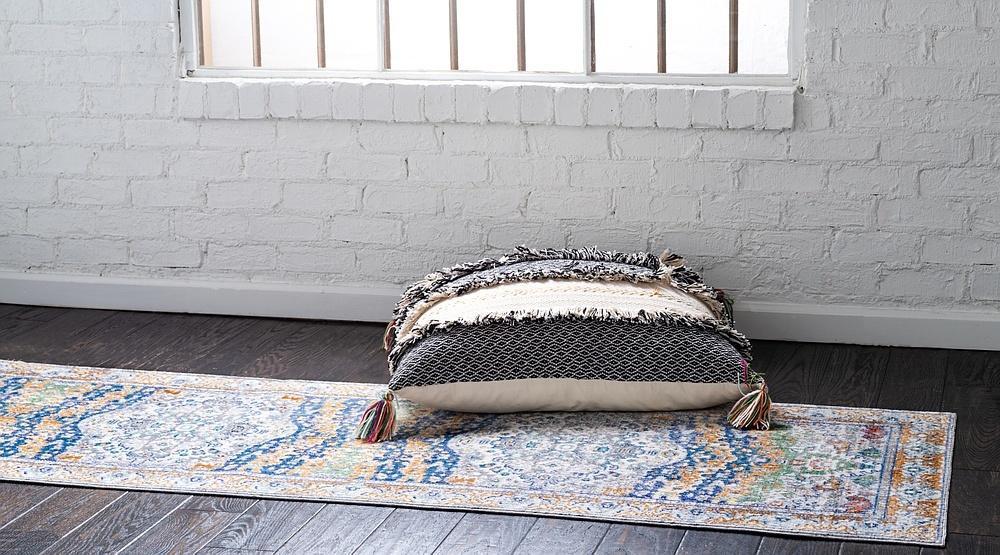 GrayBlue Luxe Teppich | Rechteckiger Teppich in Grau & Blau | Modernes Design für Wohnzimmer & Schlafzimmer