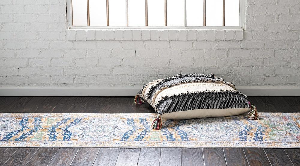 GrayBlue Luxe Teppich | Rechteckiger Teppich in Grau & Blau | Modernes Design für Wohnzimmer & Schlafzimmer