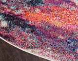 Colorista Splash Teppich | Faded Multi-Color Design | Rechteckig & Rund | Stilvolle Dekoration für Zuhause
