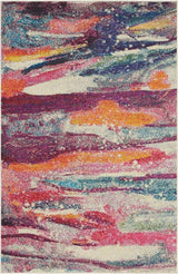 Colorista Splash Teppich | Faded Multi-Color Design | Rechteckig & Rund | Stilvolle Dekoration für Zuhause