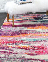 Colorista Splash Teppich | Faded Multi-Color Design | Rechteckig & Rund | Stilvolle Dekoration für Zuhause