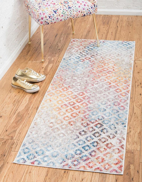 ColorPatch Regenbogen Teppich | Quadratmuster Teppich | Moderne Farben & Designs