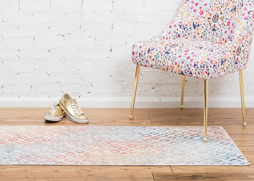 ColorPatch Regenbogen Teppich | Quadratmuster Teppich | Moderne Farben & Designs