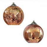 LumiSpark 3D Feuerwerk Pendelleuchte | Farbwechselndes Glas | Deko für Wohnzimmer & Esszimmer