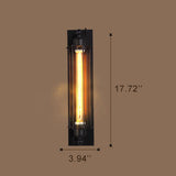 Lumipoint Industrial Wandlampe | 1-Licht Pencil-Glühbirne | LED Wandleuchte | Minimalistisches Design