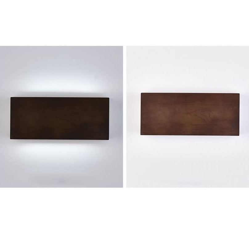 WabiLight Japanische Wabi-Sabi Holz-LED Wandlampe | Rechteckig oder Quadratisch | Warmes Ambiente