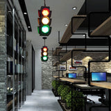 LumoStop Retro Pendelleuchte | Ampel-Design | Eisen & Glas | LED Beleuchtung