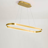 LumaOval Minimalistische LED Pendelleuchte | Ovales Aluminium-Design | Dimmbares Licht | Luxus Kronleuchter