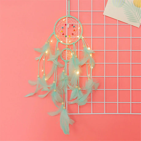 GlowDream Feenlicht Traumfänger | Deko Traumfänger LED-Lichterkette | Stimmungsvolles Licht für Zuhause | Boho Dekoration