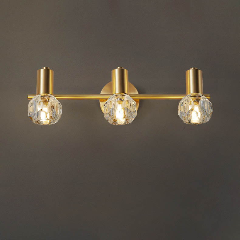 LumiBrill Crystal Wandlampe | Luxus Design | Messing & Kristall | Badezimmer-Beleuchtung