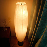 LumoStyle Nordic Design Stehlampe | Reispapier Säulenlampe | Stimmungsvolles, Doppelt Licht | Modernes Dekor