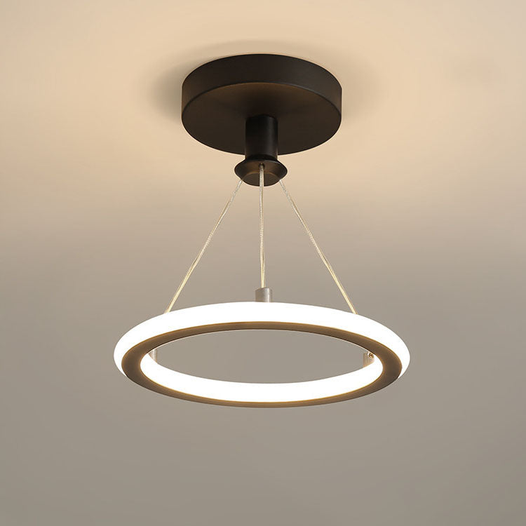 LumaRing Deckenleuchte im modernen Stil | Aluminium-Kreis-Design | LED Halbeinbau | Perfekt für Flur & Wohnzimmer