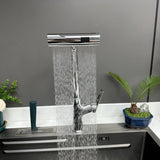 FlowTurn Drehbare Wasserfall-Küchenarmatur | Multifunktionaler Küchenhahn | 360° Schwenkfunktion | Modernes Design