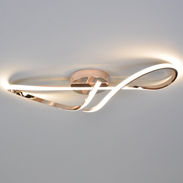 TwistLum LED-Deckenleuchte | Modernes Spiraldesign | Aluminium & Silikon | Schlafzimmerbeleuchtung