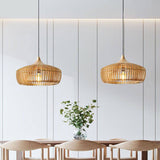Lumivaro Nordic Vintage Pendelleuchte | Holzkuppel Design | 1-Licht Hängelampe | Perfekt für Esszimmer & Wohnzimmer