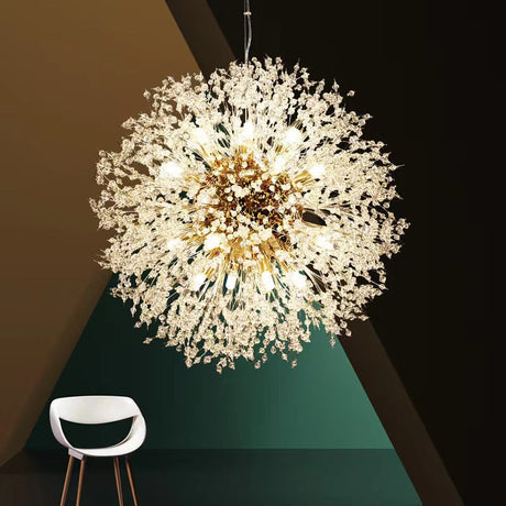 LuxaLume Skandinavischer Kronleuchter | Kristall & Metall | 8/9/12/16 Flammen | Modernes Design für Schlafzimmer & Wohnzimmer