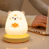 Luminio PalsTier Nachtlicht | Kreatives Silikondesign | Wiederaufladbar via USB | Deko-Tischlampe für Kinder