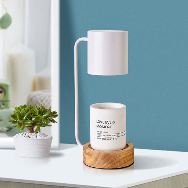 ShinaiGlow Holz-Tischlampe | Dimmbar | Timer-Funktion | Wachseffekt | Modernes Design