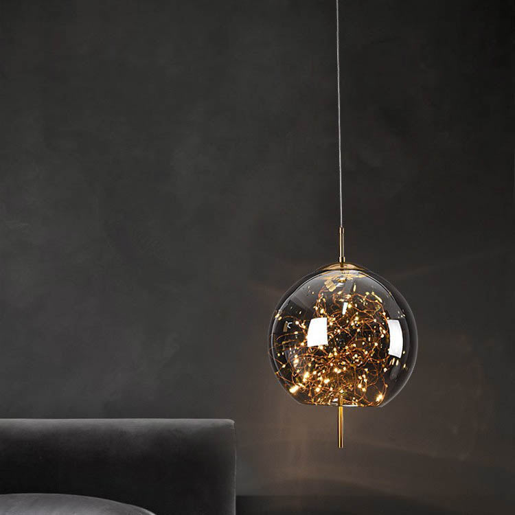 LumoSphere Nordic Pendelleuchte | Zylinder Oval Design | Glas-Lampe | Dimmbares LED Licht | Schlafzimmer & Wohnräume