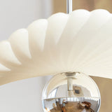 LotusGlow LED Pendelleuchte im Art-Deco-Stil | Gefalteter Harz-Lampenschirm | Elegantes Design für Wohnzimmer