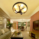 LumiHorn Vintage Deckenleuchte | Harz & Glas | 2/3/5-flammige Beleuchtung | Rustikaler Industrie-Stil