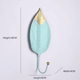 LeafLuxe Metall Wandhaken im Blätterdesign | Elegantes & Funktionales Dekor | In Gold & Blau erhältlich