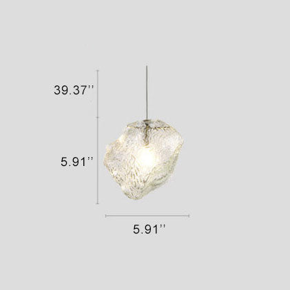 IceLume Nordic Pendelleuchte | Kreatives Eiswürfel-Glasdesign | 1-flammige Hängeleuchte | Moderne Eleganz