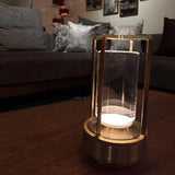 LumoEase Vintage Nachtlicht-Tischlampe | Aluminium & Acryl | USB-Aufladbar | Dimmbares LED-Licht | Nordic Design