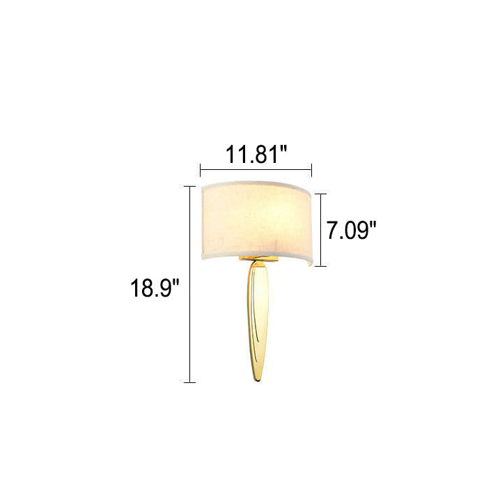 Eleganta Lux LED Wandleuchte | Minimalistisches Design | Stoffschirm & Edelstahl | Modern & Elegant