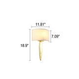 Eleganta Lux LED Wandleuchte | Minimalistisches Design | Stoffschirm & Edelstahl | Modern & Elegant