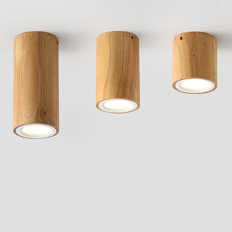 LumaKube Nordic Design LED Deckenleuchte | Holzoptik | Flush Mount | Warmweiß oder Kaltweiß | Stilvolle Beleuchtung für Zuhause