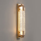 Lucera Luxuriöse LED Wandlampe | Rechteckig | Kristallblase Design | Elegantes Licht für Zuhause | Deko | Moderne Wandleuchte
