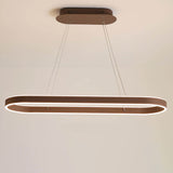 LumaOval Minimalistische LED Pendelleuchte | Ovales Aluminium-Design | Dimmbares Licht | Luxus Kronleuchter