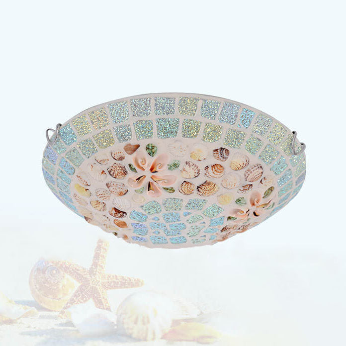 Shellique Tiffany Mosaik-Deckenleuchte | Kreatives Design | Einzigartige Muscheloptik | Stimmungsvolle Beleuchtung | 1-flammig