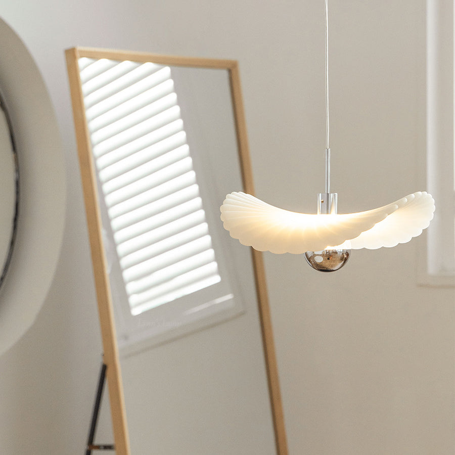 LotusGlow LED Pendelleuchte im Art-Deco-Stil | Gefalteter Harz-Lampenschirm | Elegantes Design für Wohnzimmer