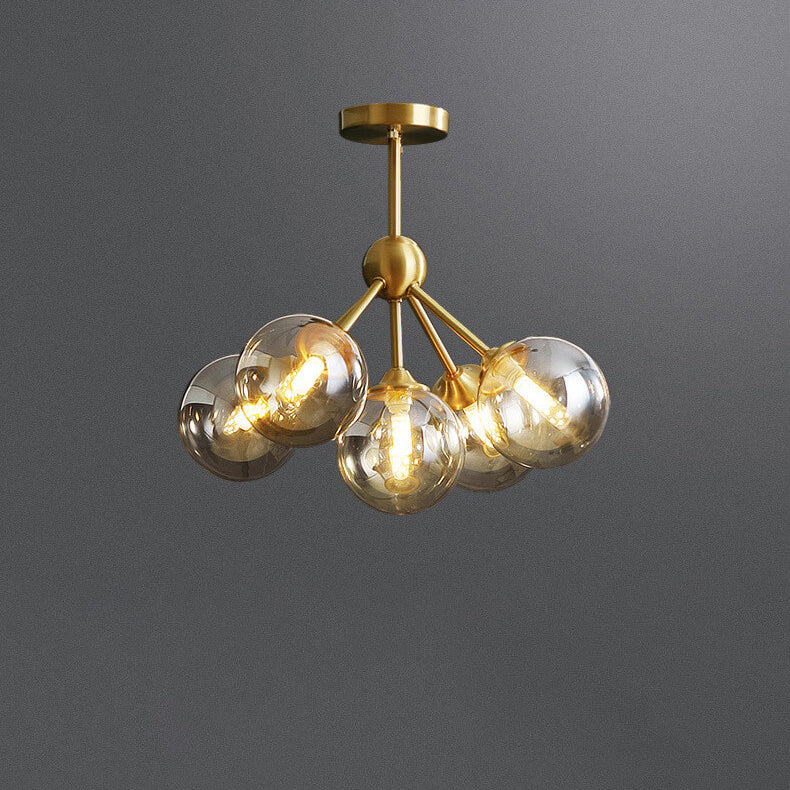 OrbGlide Kupfer-Deckenleuchte | Minimalistisches Design | 3- oder 5-Licht Optionen | Wohnzimmer Deko