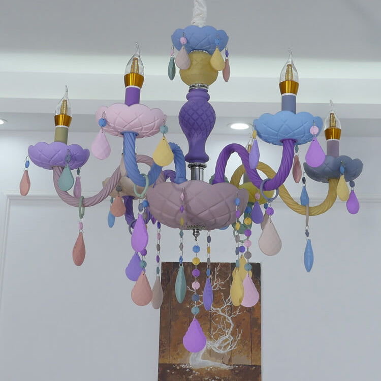 LumiÉtoile Kinder Kronleuchter | Moderner Candelabra-Stil | Kristallglas | 5-15 Lichter