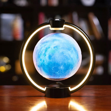 LunarMagix LED Schreibtischlampe | Maglev Mond-Design | Farbwechsel-Nachtlicht | Dekorative Beleuchtung